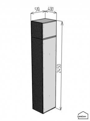 Шкаф с антресолью Linnea MHR-1A-2 2450х400х510 (ДВ-М 11.1.25) в Невьянске - nevyansk.mebel24.online | фото 2