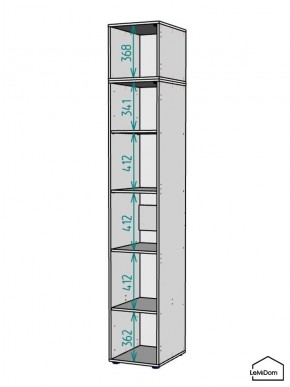 Шкаф с антресолью Linnea MHR-1A-2 2450х400х510 (ДВ-М 11.1.25) в Невьянске - nevyansk.mebel24.online | фото 3