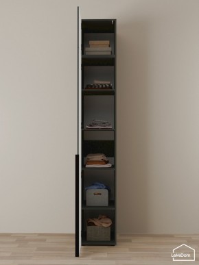 Шкаф с антресолью Linnea MHR-1A-2 2450х400х510 (Графит-М 11.1.25) в Невьянске - nevyansk.mebel24.online | фото 4