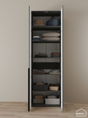 Шкаф с антресолью Linnea MHR-2A-2 2450х800х510 (Графит-М 11.1.25) в Невьянске - nevyansk.mebel24.online | фото 4