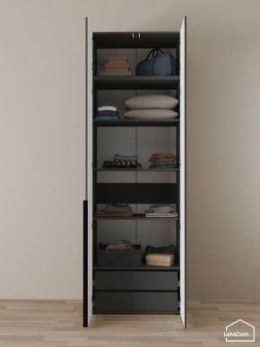 Шкаф с антресолью Linnea MHR-2A-3 2450х800х510 (Графит-М 11.1.25) в Невьянске - nevyansk.mebel24.online | фото 5