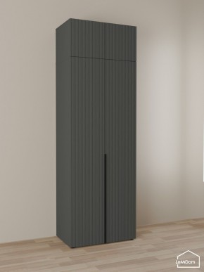 Шкаф с антресолью Linnea MHR-2A-4 2450х800х510 (Графит-М 11.1.25) в Невьянске - nevyansk.mebel24.online | фото 1
