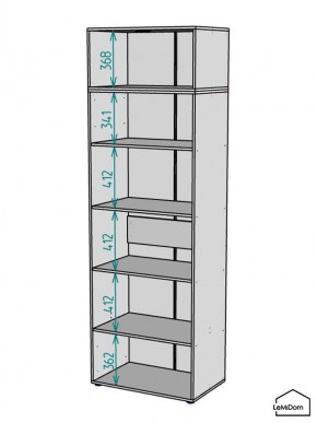Шкаф с антресолью Linnea MHR-2POA-2 2450х800х510 (Белый-М 11.1.2) в Невьянске - nevyansk.mebel24.online | фото 3