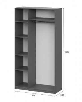 Шкаф ШК-5 (1200) Графит серый в Невьянске - nevyansk.mebel24.online | фото 5