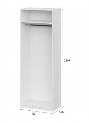 Шкаф ШК-5 (800) Белый текстурный в Невьянске - nevyansk.mebel24.online | фото 5