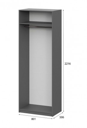 Шкаф ШК-5 (800) Графит серый в Невьянске - nevyansk.mebel24.online | фото 5