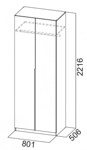 Шкаф ШК-5 (800) Меланж в Невьянске - nevyansk.mebel24.online | фото 5