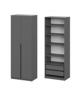 Шкаф ШК-5 + 4 полки + ящики (800) Графит в Невьянске - nevyansk.mebel24.online | фото
