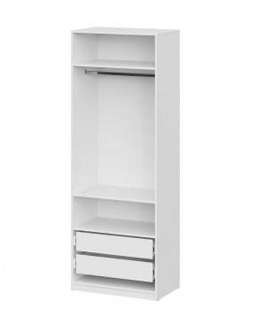 Шкаф ШК-5 + 2 полки + ящики (800) Белый текстурный в Невьянске - nevyansk.mebel24.online | фото 3