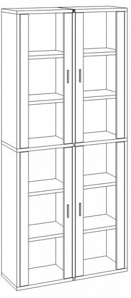 Шкаф-витрина Домино СУ(ш2в2)+4ФС в Невьянске - nevyansk.mebel24.online | фото 3