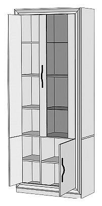 Шкаф-витрина Нобиле ШВтВ-ФСД-ФГК в Невьянске - nevyansk.mebel24.online | фото 2