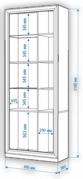 Шкаф-витрина Нобиле ШВтВ-ФСД-ФГК в Невьянске - nevyansk.mebel24.online | фото 3