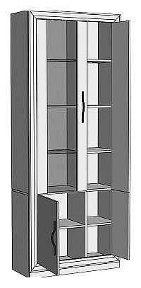 Шкаф-витрина Нобиле ШВтВ-ФСД-ФГК в Невьянске - nevyansk.mebel24.online | фото 2