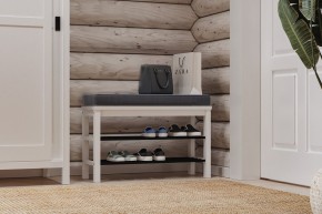 Скамья 85х50 Кантри для обуви белая в Невьянске - nevyansk.mebel24.online | фото 4