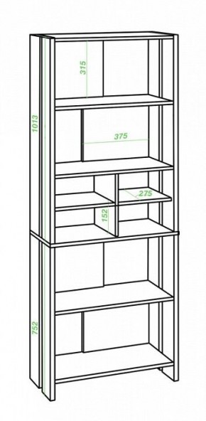 Стеллаж Домино Lite СТЛ-ОВХ В в Невьянске - nevyansk.mebel24.online | фото 2