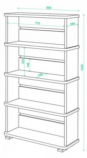 Стеллаж Домино СБ-25/4 в Невьянске - nevyansk.mebel24.online | фото 3