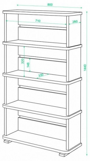 Стеллаж Домино СБ-25/4 в Невьянске - nevyansk.mebel24.online | фото 2
