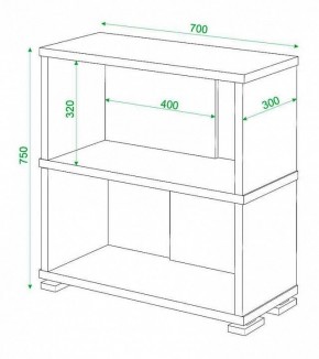 Стеллаж книжный Домино нельсон СБ-10_2 в Невьянске - nevyansk.mebel24.online | фото 4