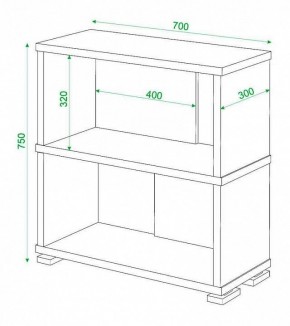 Стеллаж книжный Домино нельсон СБ-10_2 в Невьянске - nevyansk.mebel24.online | фото 3