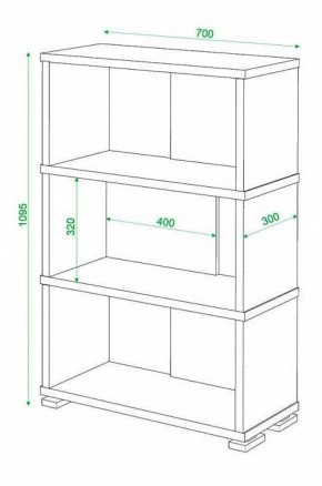 Стеллаж книжный Домино нельсон СБ-10_3 в Невьянске - nevyansk.mebel24.online | фото 2