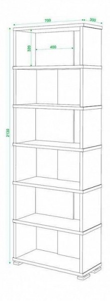 Стеллаж книжный Домино нельсон СБ-10_6 в Невьянске - nevyansk.mebel24.online | фото 3