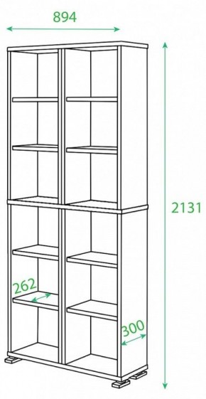 Стеллаж комбинированный Домино ПУ-30-4 в Невьянске - nevyansk.mebel24.online | фото 2