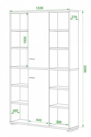 Стеллаж комбинированный Домино ПУ-40-2 в Невьянске - nevyansk.mebel24.online | фото 2