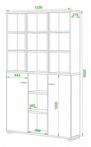 Стеллаж комбинированный Домино ПУ-40-6 в Невьянске - nevyansk.mebel24.online | фото 2