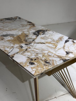 Стол ACERRA NEW 160 GLOSS GRAND JADE SOLID CERAMIC/ каркас цвета шампань, ®DISAUR в Невьянске - nevyansk.mebel24.online | фото 5