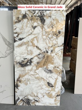 Стол ACERRA NEW 160 GLOSS GRAND JADE SOLID CERAMIC/ каркас цвета шампань, ®DISAUR в Невьянске - nevyansk.mebel24.online | фото 6