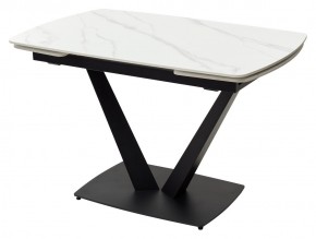 Стол ALATRI 120 MATT WHITE MARBLE SOLID CERAMIC / BLACK, ®DISAUR в Невьянске - nevyansk.mebel24.online | фото 2