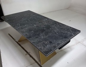 Стол ALES 180 BLACK GRAVE SOLID CERAMIC, керамика / бронзовый, ®DISAUR в Невьянске - nevyansk.mebel24.online | фото 5