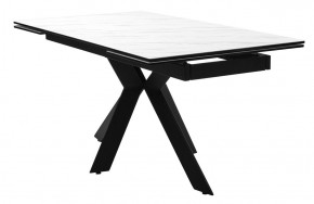 Стол BELLUNO 160 MARBLES KL-99 Белый мрамор матовый, итальянская керамика/ черный каркас, ®DISAUR в Невьянске - nevyansk.mebel24.online | фото 2