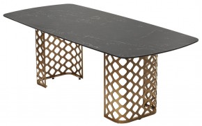 Стол CHIAVARI 220 KL-116 Черный мрамор матовый, итальянская керамика / бронзовый, ®DISAUR в Невьянске - nevyansk.mebel24.online | фото 7