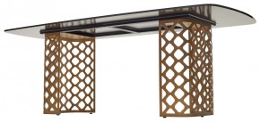 Стол CHIAVARI 220 KL-188 Контрастный мрамор матовый, итальянская керамика / Шампань, ®DISAUR в Невьянске - nevyansk.mebel24.online | фото 5