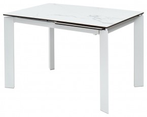 Стол CORNER 120 MATTE STATUARIO Белый мрамор матовый керамика, стекло/ белый каркас, ®DISAUR в Невьянске - nevyansk.mebel24.online | фото 2