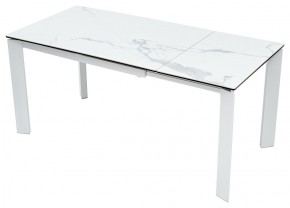 Стол CORNER 120 MATTE STATUARIO Белый мрамор матовый керамика, стекло/ белый каркас, ®DISAUR в Невьянске - nevyansk.mebel24.online | фото 3