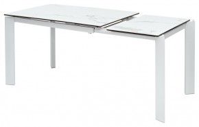 Стол CORNER 120 MATTE STATUARIO Белый мрамор матовый керамика, стекло/ белый каркас, ®DISAUR в Невьянске - nevyansk.mebel24.online | фото 4