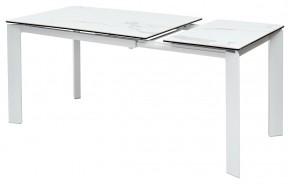 Стол CORNER 120 MATTE STATUARIO Белый мрамор матовый керамика, стекло/ белый каркас, ®DISAUR в Невьянске - nevyansk.mebel24.online | фото 5