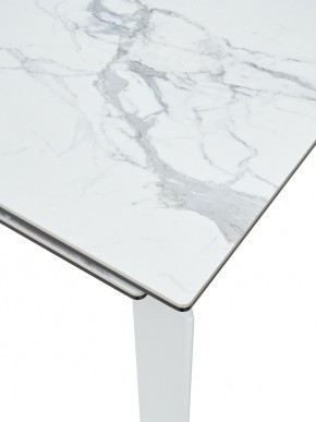 Стол CORNER 120 MATTE STATUARIO Белый мрамор матовый керамика, стекло/ белый каркас, ®DISAUR в Невьянске - nevyansk.mebel24.online | фото 6