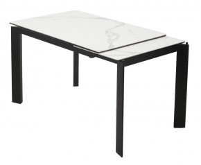 Стол CORNER 120 MATTE STATUARIO Белый мрамор матовый керамика, стекло/ черный каркас, ®DISAUR в Невьянске - nevyansk.mebel24.online | фото 3