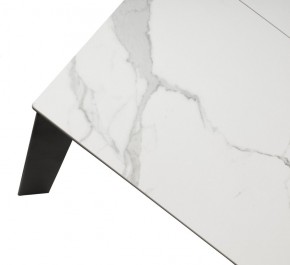 Стол CORNER 120 MATTE STATUARIO Белый мрамор матовый керамика, стекло/ черный каркас, ®DISAUR в Невьянске - nevyansk.mebel24.online | фото 8