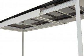 Стол CREMONA 140 HIGH GLOSS STATUARIO Белый мрамор глянцевый, керамика/ белый каркас, ®DISAUR в Невьянске - nevyansk.mebel24.online | фото 2