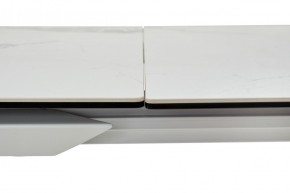 Стол CREMONA 140 HIGH GLOSS STATUARIO Белый мрамор глянцевый, керамика/ белый каркас, ®DISAUR в Невьянске - nevyansk.mebel24.online | фото 3