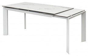 Стол CREMONA 140 HIGH GLOSS STATUARIO Белый мрамор глянцевый, керамика/ белый каркас, ®DISAUR в Невьянске - nevyansk.mebel24.online | фото 7
