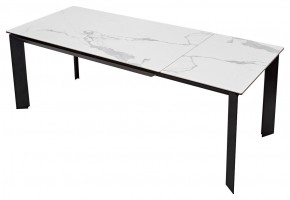 Стол CREMONA 140 MATTE STATUARIO Белый мрамор матовый, керамика/ черный каркас, ®DISAUR в Невьянске - nevyansk.mebel24.online | фото 2