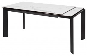 Стол CREMONA 140 MATTE STATUARIO Белый мрамор матовый, керамика/ черный каркас, ®DISAUR в Невьянске - nevyansk.mebel24.online | фото 6