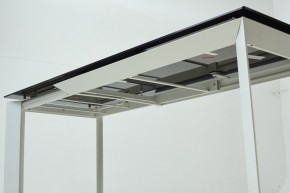 Стол CREMONA 180 KL-188 Контрастный мрамор матовый, итальянская керамика/ белый каркас, ®DISAUR в Невьянске - nevyansk.mebel24.online | фото 8