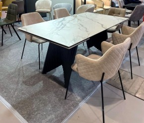 Стол IVAR 180 MARBLES KL-188 Контрастный мрамор, итальянская керамика, ®DISAUR в Невьянске - nevyansk.mebel24.online | фото 11