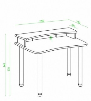 Стол компьютерный Домино Лайт СКЛ-Софт120МО+НКИЛ120 в Невьянске - nevyansk.mebel24.online | фото 2